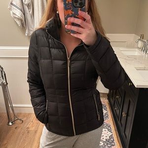 Michael Kors Black Coat with Gold Details